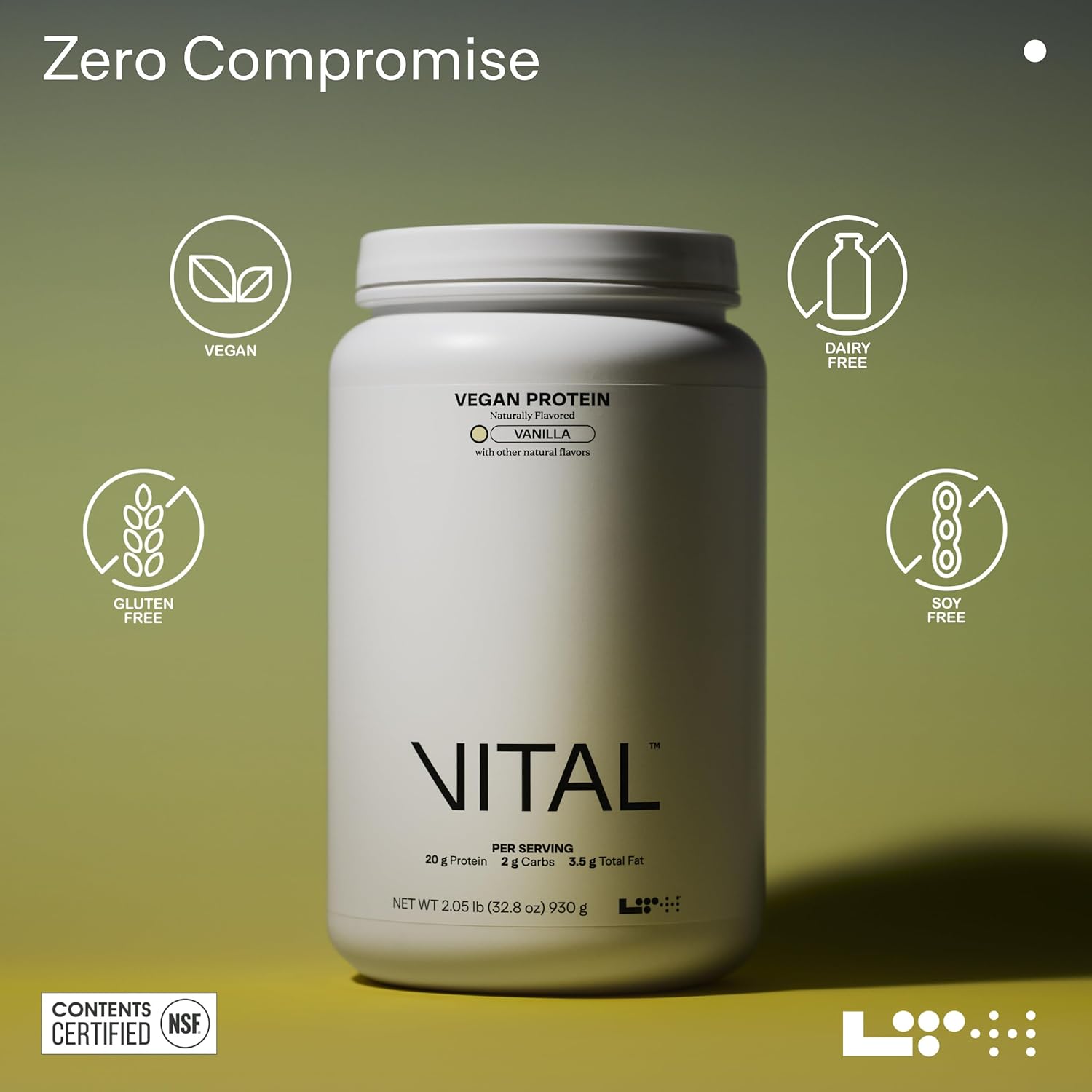 LTH Vital Vegan Protein - Trusted by Life Time Members - Plant-Based Protein Powder Made from Pea Protein - Supports a Healthy Immune System - Dairy Free & Soy Free - Vanilla, 30 Servings - Image 7