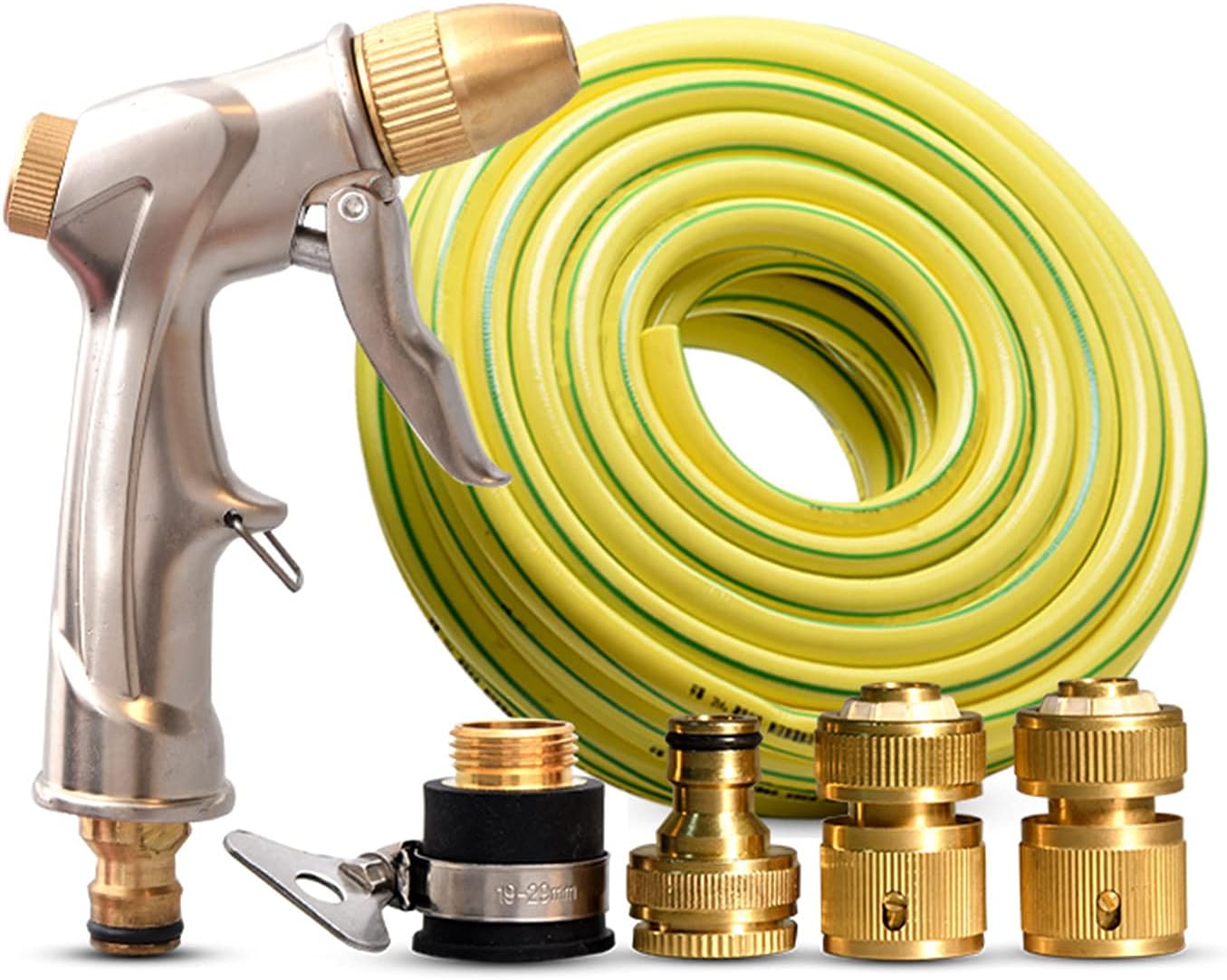 Amazon.co.jp 洗車ウォーターガン 散水ホース ガーデンホースノズルスプレーハンドヘルドウォーターノズル4調整可能な散水パターン