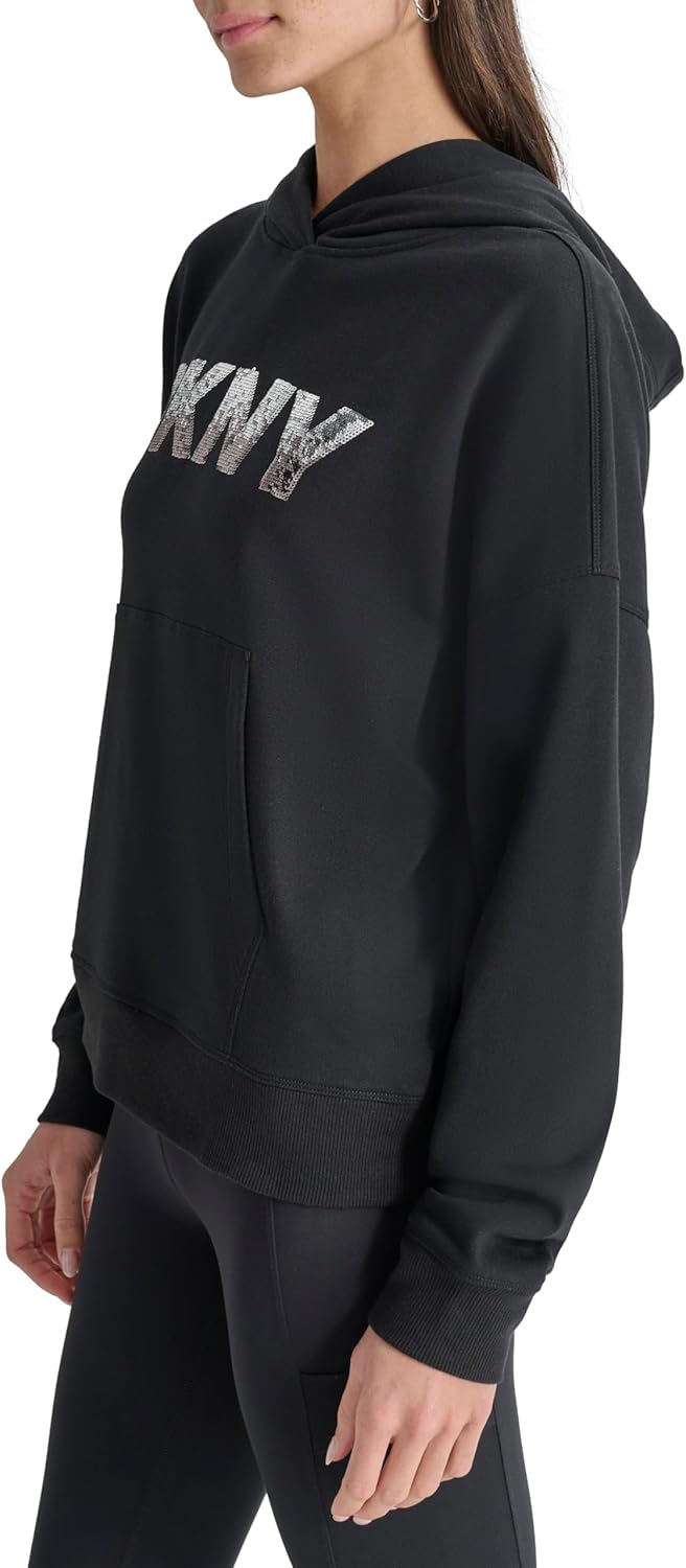 DKNY womens Ombre Logo Hoodie Sweatshirt - Image 4
