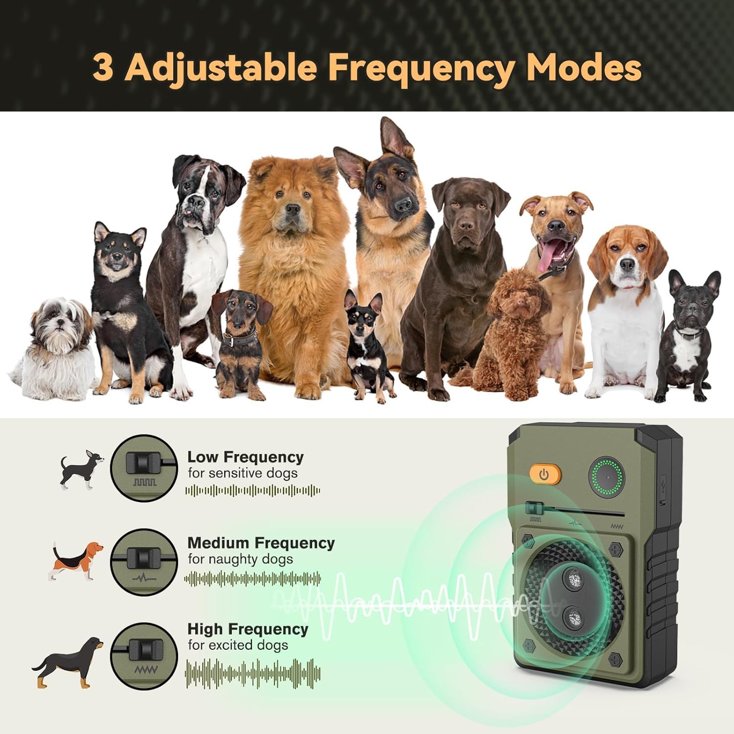 Dog Whistle MODUS Ultrasonic Dog Bark Control – Handheld Trainer