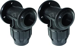 S&M 725951 Codo Grifo con Refuerzo Acero Inoxidable para tubería 32 mm-1”, Negro, 7.5x12.5x7.5 cm (Paquete de 2)