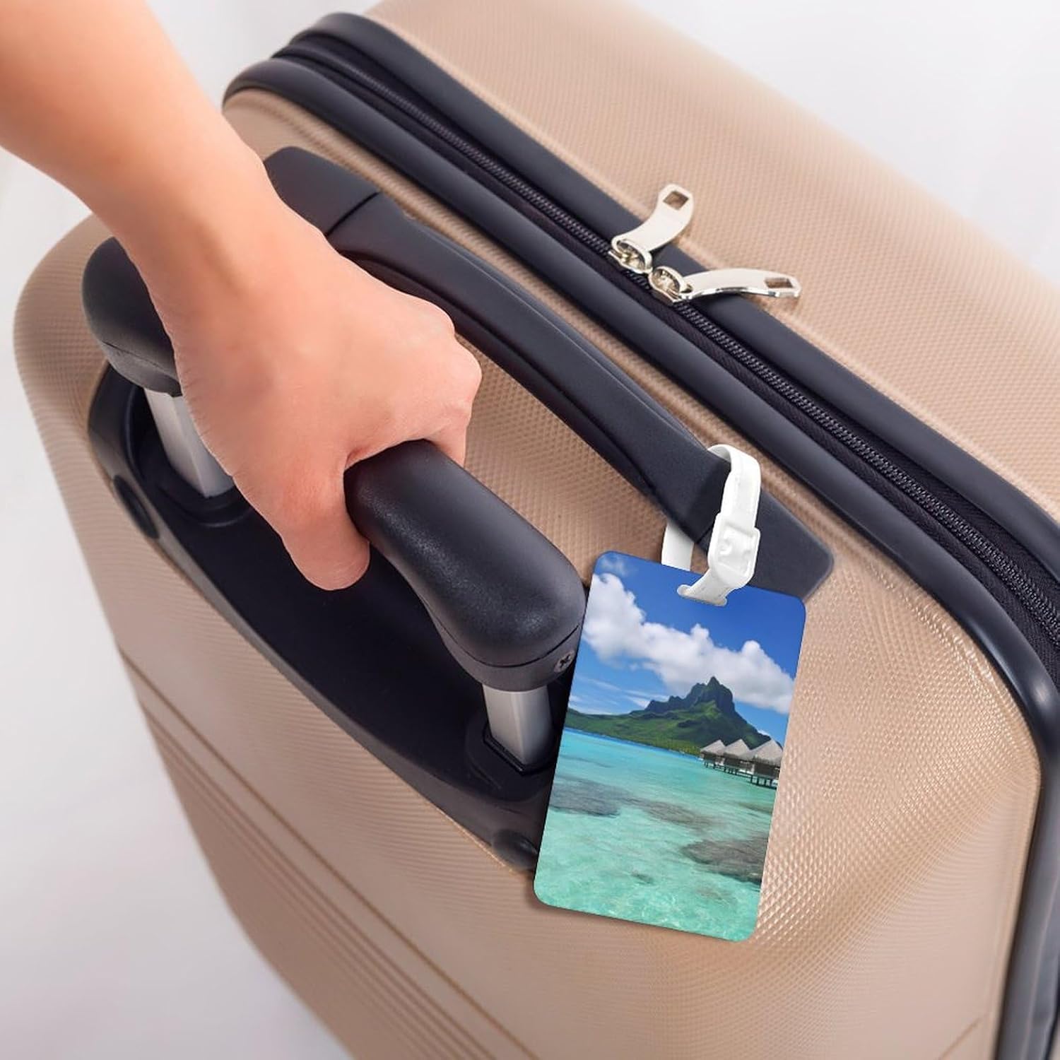 Tahiti Beach Luggage Tag with Name ID Card for Suitcase image 5