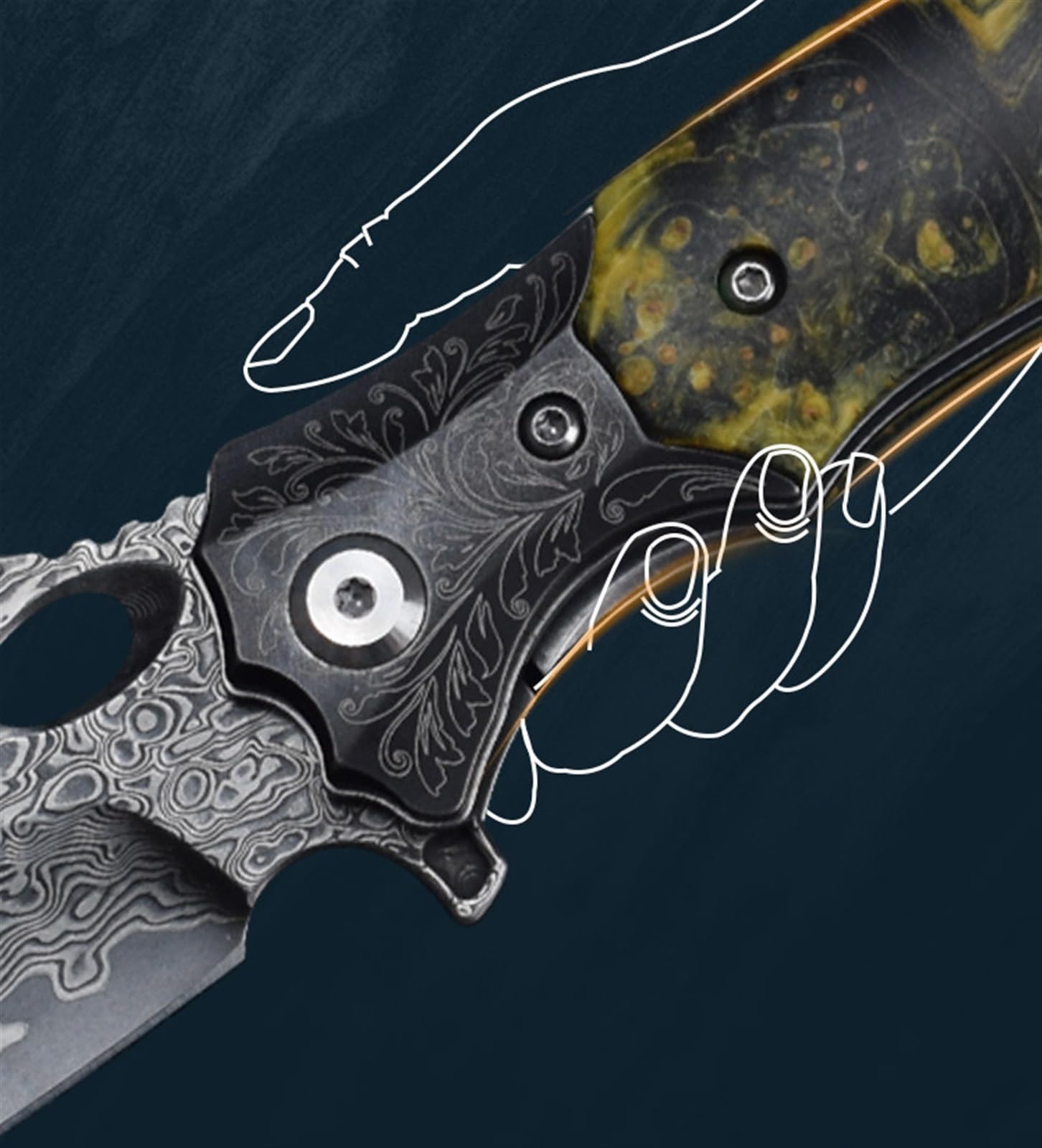 Handmade Damascus Custom Made Outdoor And Kitchen Knives for Survival Camping Fishing Hiking Hunting Gift