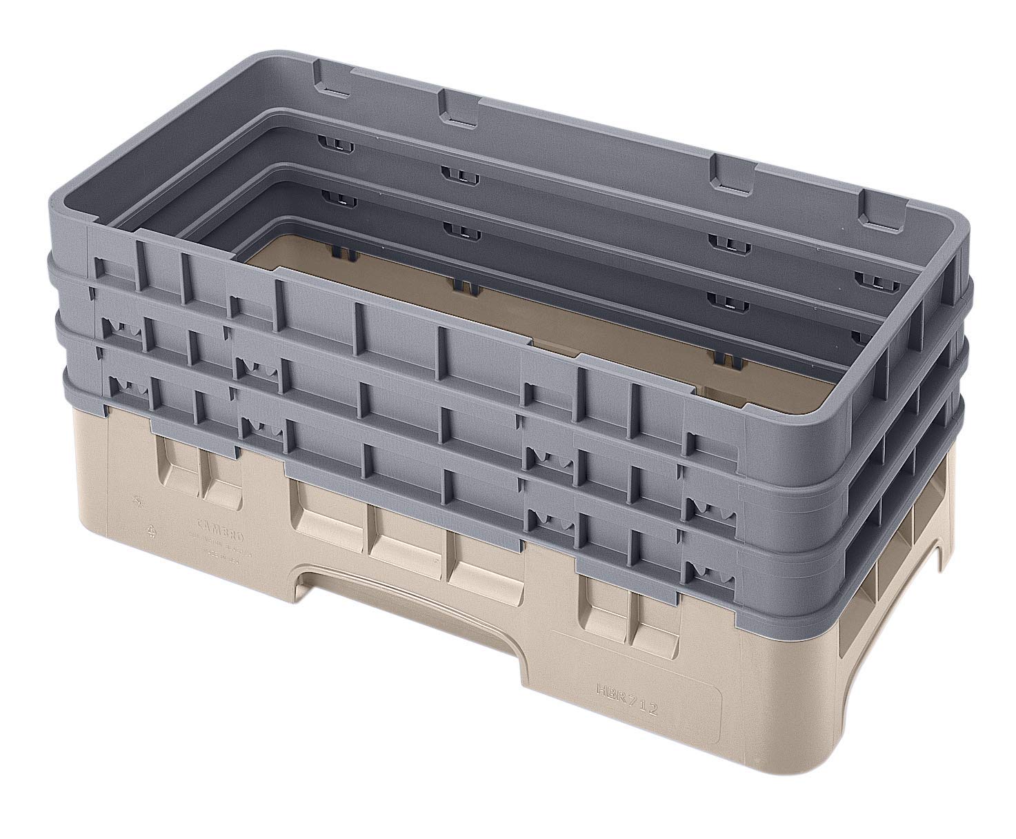 Cambro HBR712184 Camrack Base Half 7 1/2" Beige Case of 3
