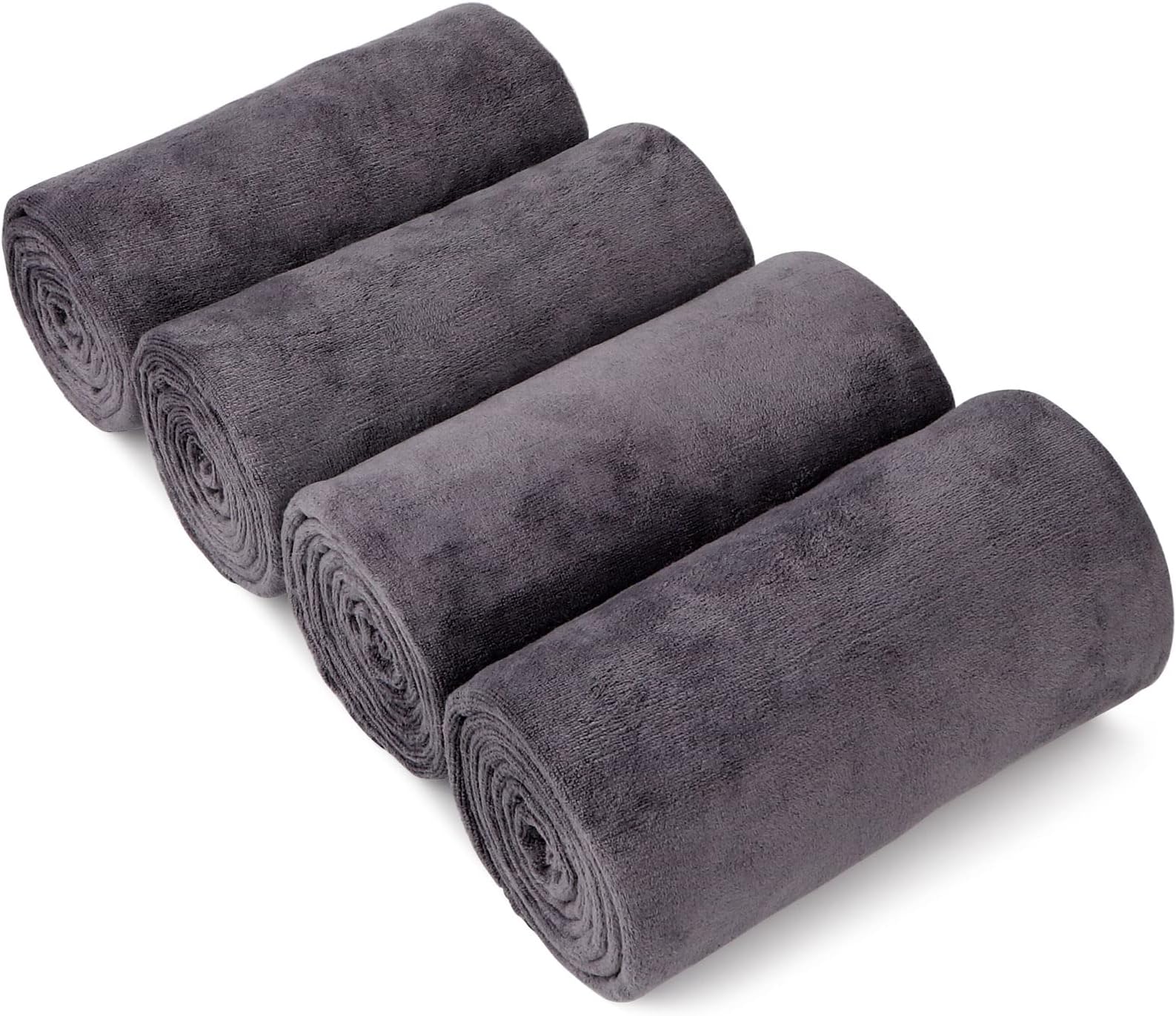 Orighty Bath Towels Pack of 4(27’’ x 54’’) - Premium Microfiber Bath Towel Sets, Highly Absorbent & Quick Drying, Multi-Purpose Microfiber Bath Towel for Sport, Yoga, SPA, Fitness, Grey