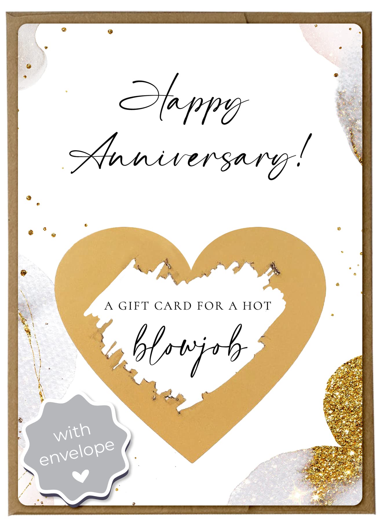 Joli Coon Happy anniversary card - Anniversary cards for couples - Scratch card reveal
