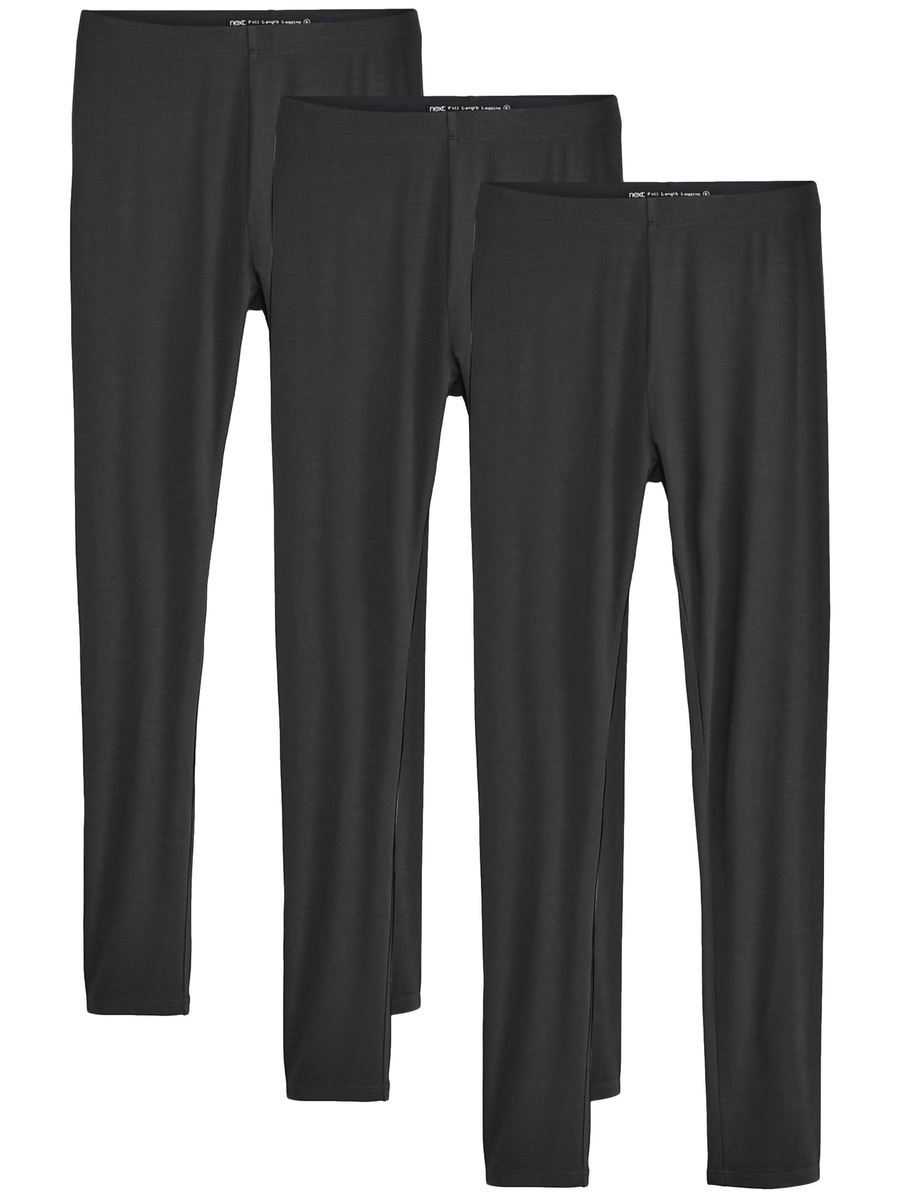 NEXT Lange Leggings im 3er-Pack Schwarz Größe 46 – aktuelles Design aus England