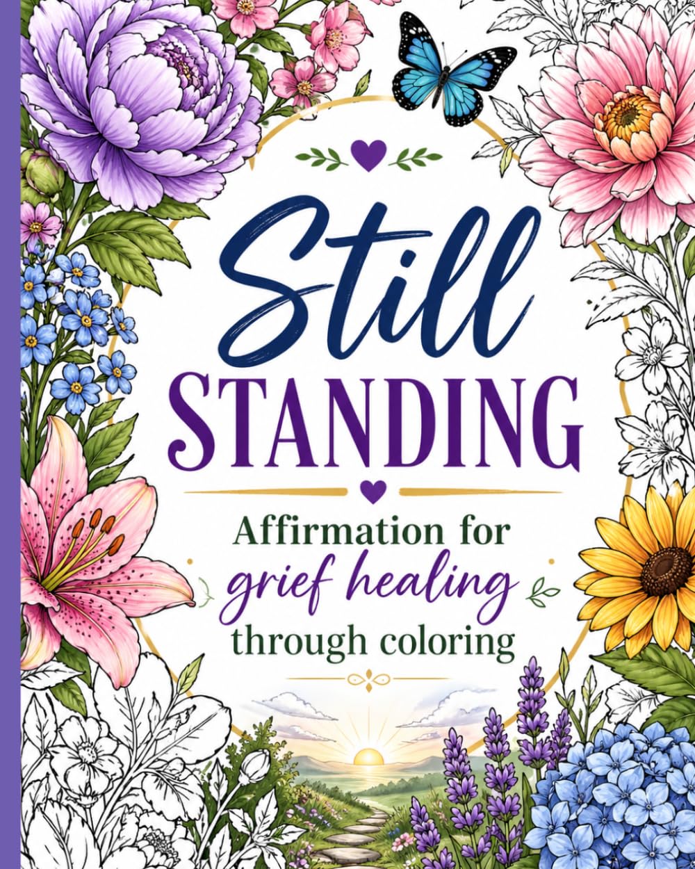 Still standing: Affirmation for grief healing through coloring