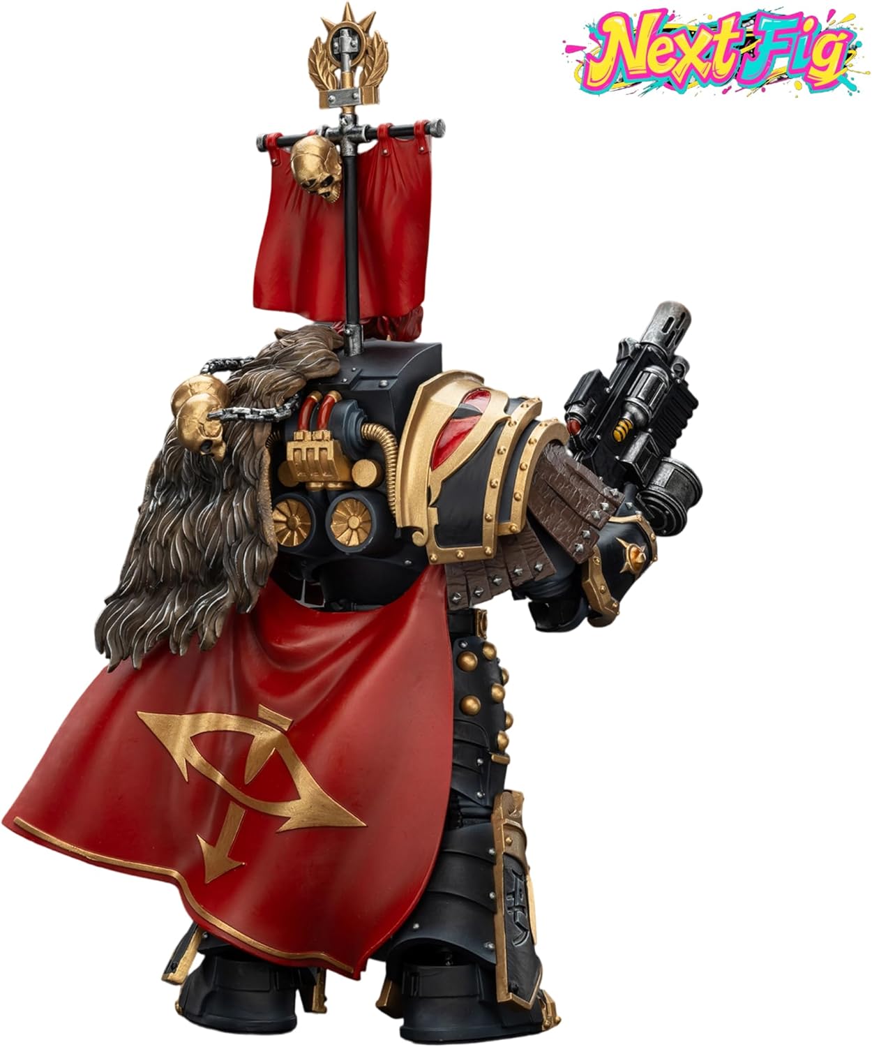 JOYTOY Sons of Horus Warhammer 40K 1/18 Action Figures Sons of Horus Legion Cataphractii Praetor with Combi-Melta and Power Maul Collectible Model 4.9Inch Birthday Gifts