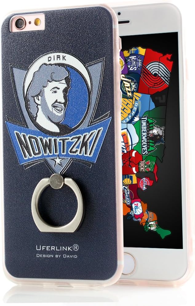 Uferlink Custom painting Hard Plastic Case cover for iphone 6 6s plus 4.7 5.5 inch with 360℃ Rotating Ring Grip Stand Holder Kickstand [ Creative Logos ] (DAL4.7)