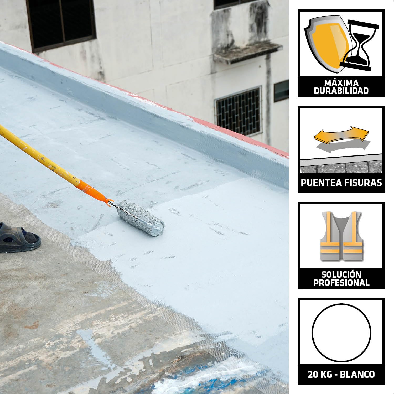 SIKA - Membrana impermeabilizante - SikaFill 420 Extreme - Blanco - 20kg | Lista para usar - Para cubiertas nuevas y rehabilitación - Permeable al vapor de agua - Protección duradera