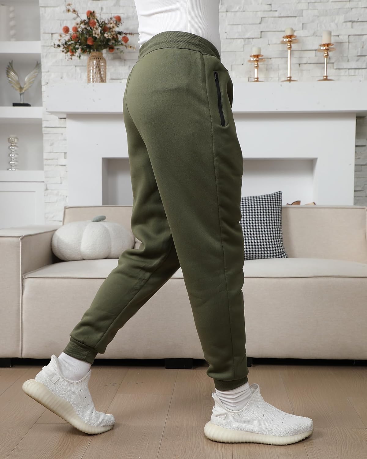 Chuarry 5 Pack Mens Sweatpants Lightweight Fleece Jogger Active Athletic Pants with Zipper bags and Drawstring - Image 7