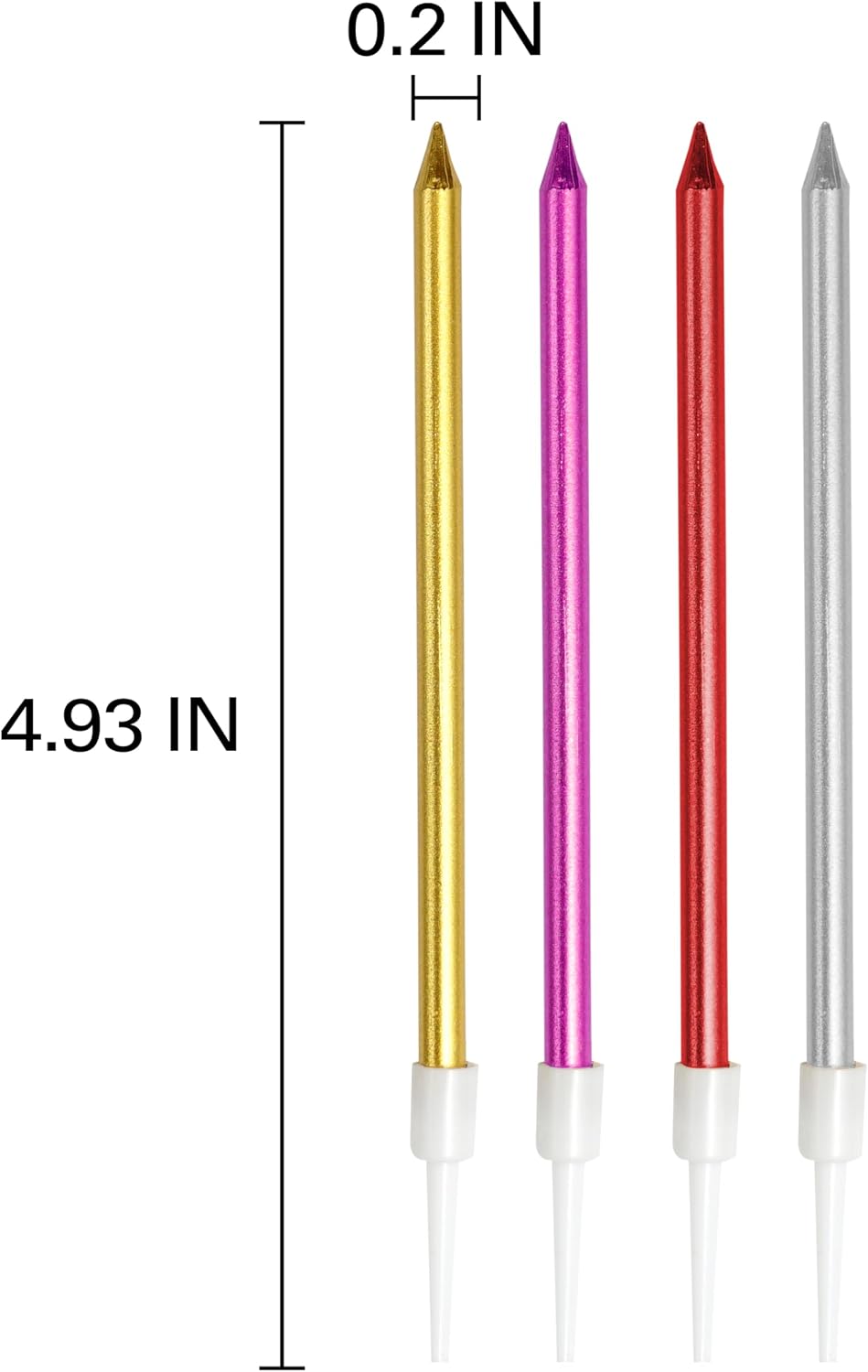 24 Count Pink Metallic Birthday Candles, Cake Candles, Birthday Parties, Wedding Decorations, Party, Candles for Cake, Cake Decorations, Pink Birthday Candles image 5