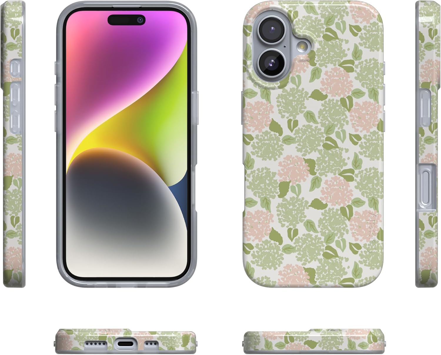 Casely iPhone 17 Case | Hydrangea Haze | Floral Garden | Compatible with MagSafe | Classic Ultra Thin Design