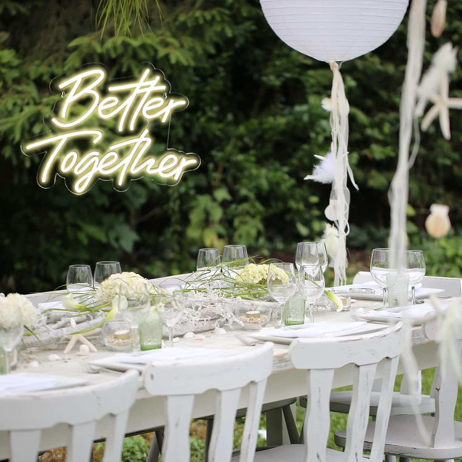 Better Together Neon Sign, Warm White Led Neon Light Signs, Art Wall Lights Decoration for Wedding Party Club Anniversary Bar Birthday decor(Better Together) - Image 9