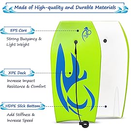 Bo-Toys Body Board Lightweight with EPS Core (Green, 41-INCH)