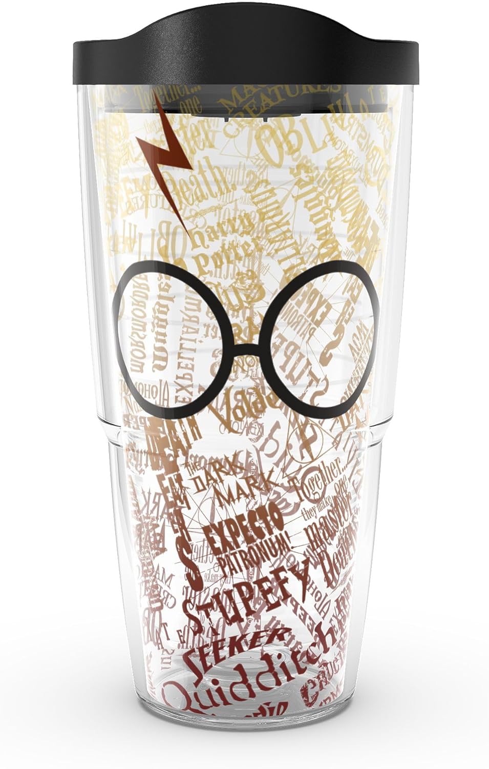 Tervis Made in USA Double Walled Harry Potter - Glasses and Scar Insulated Tumbler Cup Keeps Drinks Cold & Hot, 24oz, Classic