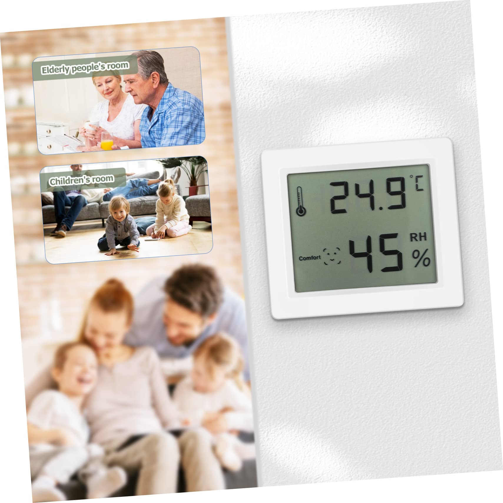 UPKOCH 3 Sätze Hygrometer Feuchtigkeitsmessgerät Haushalt Für Zimmer Innenumwelt Digital Raumthermometer Innen Temperaturüberwachung Zu Hause Raumthermometer Für Zu Hause Abs 2 Stücke * 3