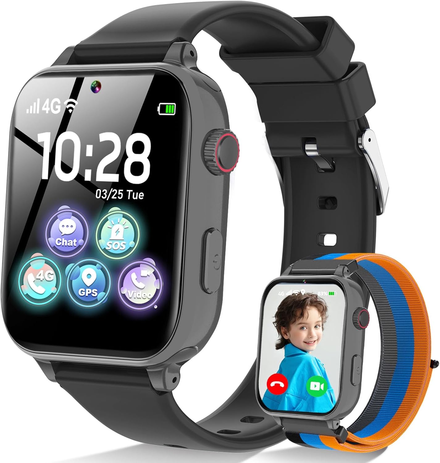 4G Kids Smartwatch with GPS, Calling, SOS & Games – Perfect Gift for Ages 4-12 4G Kids Smartwatch with GPS, Calling, SOS & Games – Perfect Gift for Ages 4-12