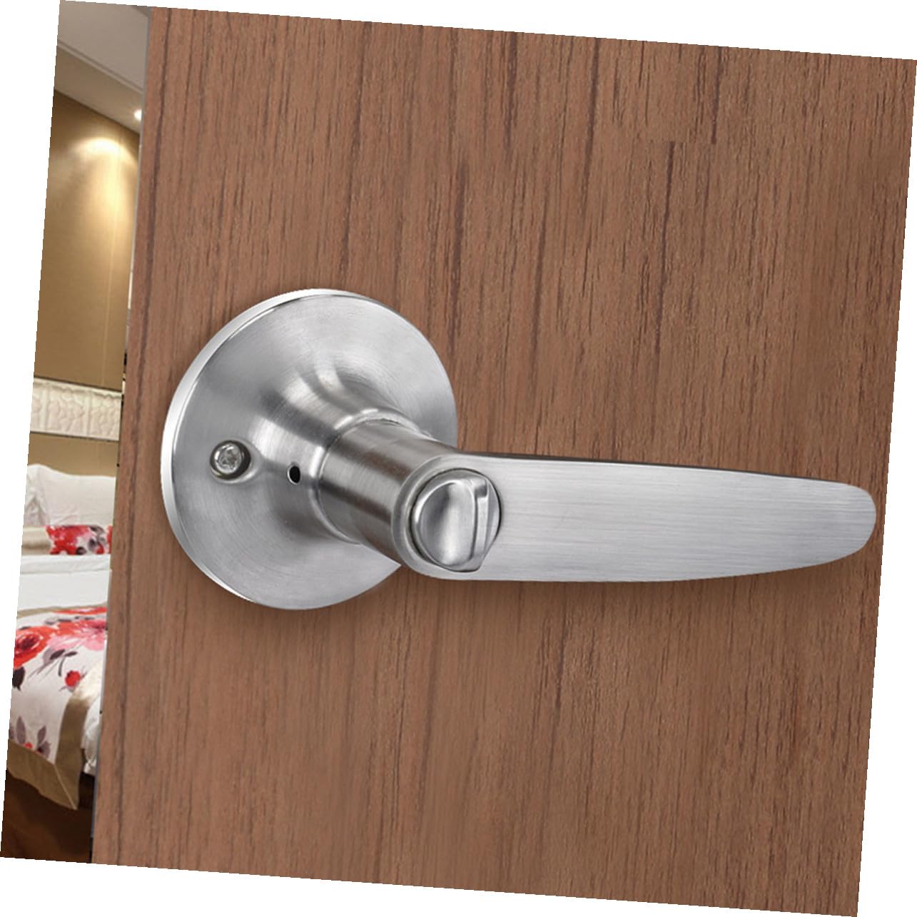 Cerradura de Puerta para Dormitorio de Aleación de Zinc Segura y Duradera Antióxido Silenciosa y Fácil de Instalar para Interiores como Baños y Oficinas