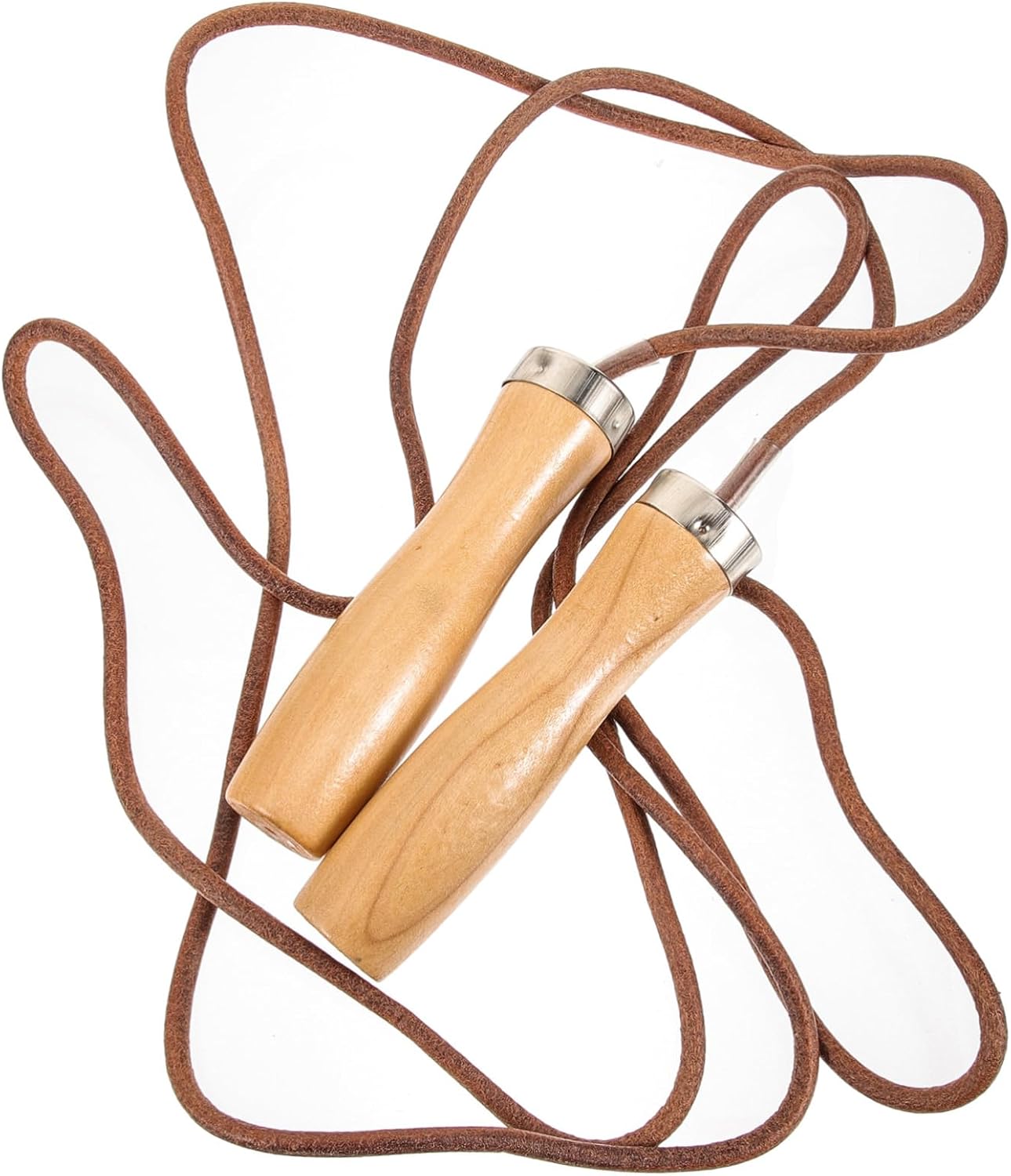 Garneck Weighted Jump Rope with Wooden Handles Durable Fitness Skipping Rope for Workout Outdoor Exercise Calorie Burning and Endurance Training