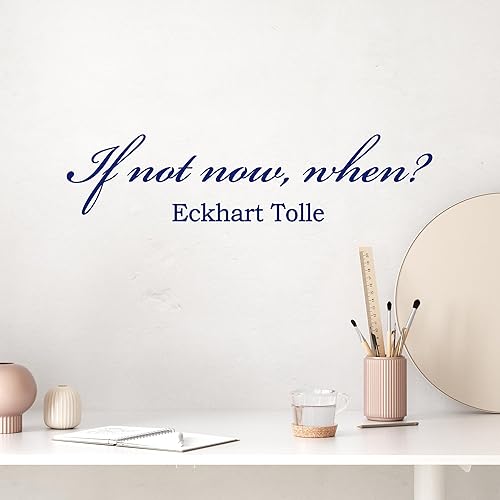 Miniatura 2 de Vinilo calcomanía de pared letras frase palabras inspiradoras paz si no ahora cuando éxito 2021ig (22.5x 5.5in)