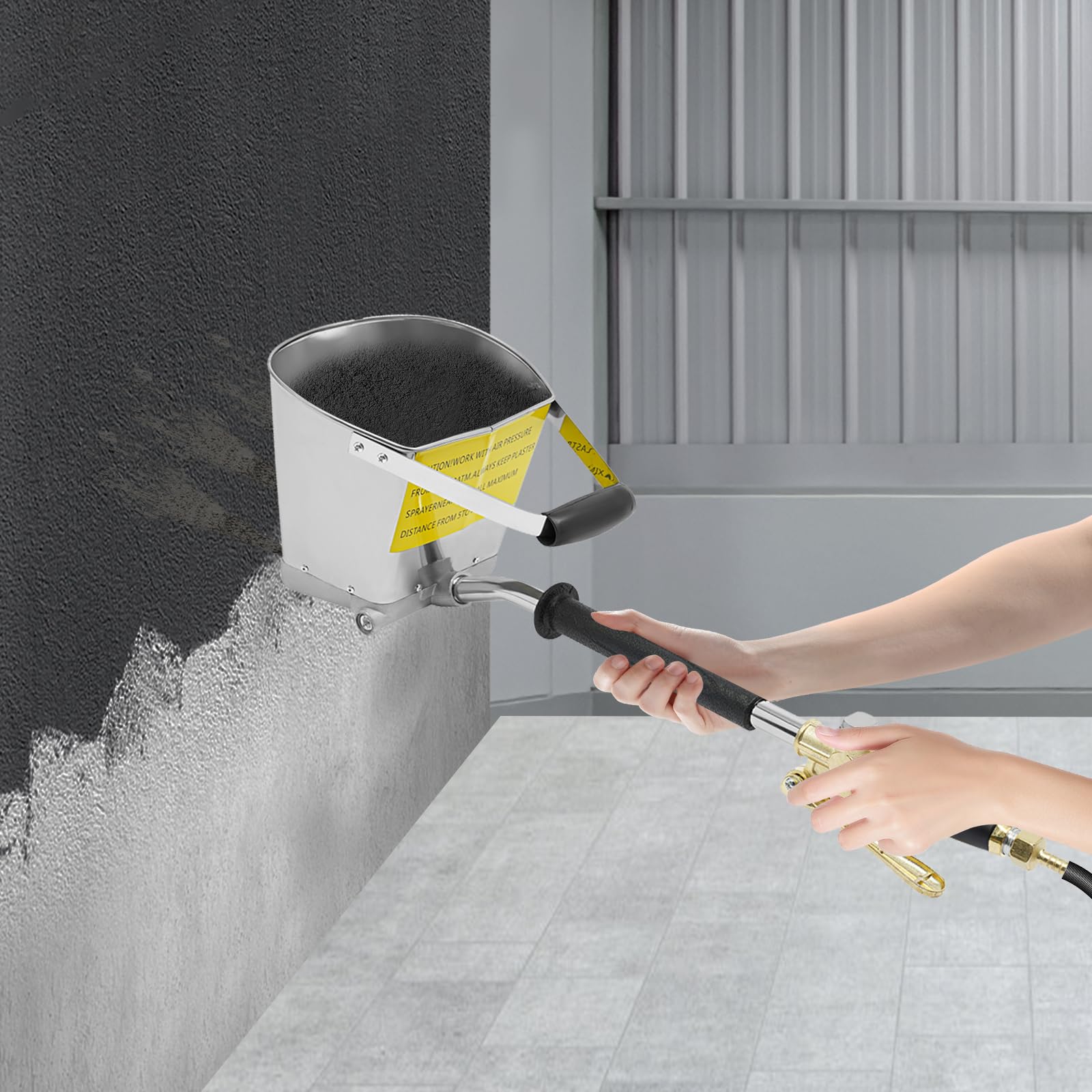Rozpylacze farb Airless natryskowy Rozpylacz do zaprawy cementowej, pistolet do natryskiwania cementu z dyszą, rozpylacz do tekstur ściennych z tynkiem 3,5 l