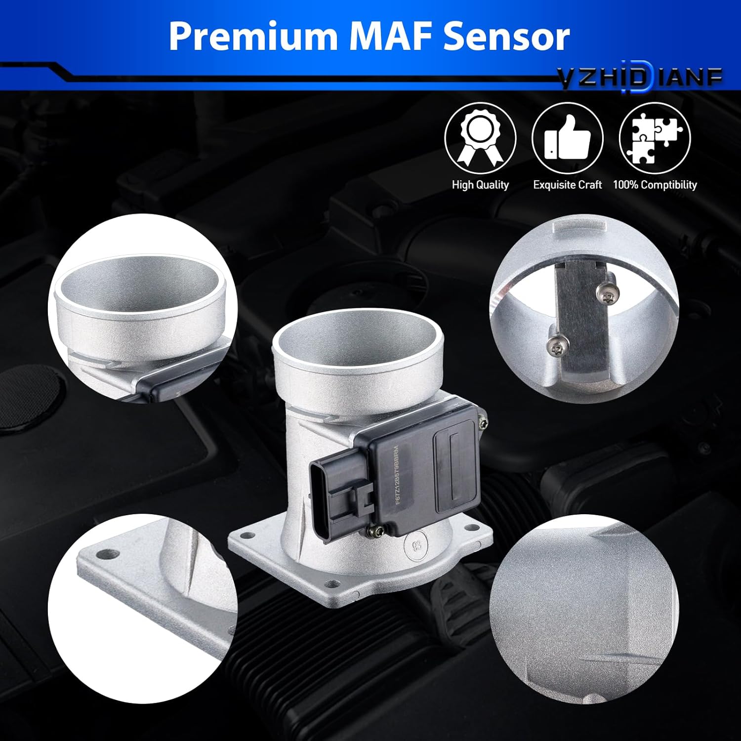 Mass Airflow Sensor F67Z12B579BBRM for:-Ford Ranger Aerostar Escort Sable Taurus Windstar for:-Mazda 626 B2300 B3000 for:-Mercury Tracer 1.9L 2.0L 2.3L 2.5L 3.0L OE# 749526 F67F12B579BA