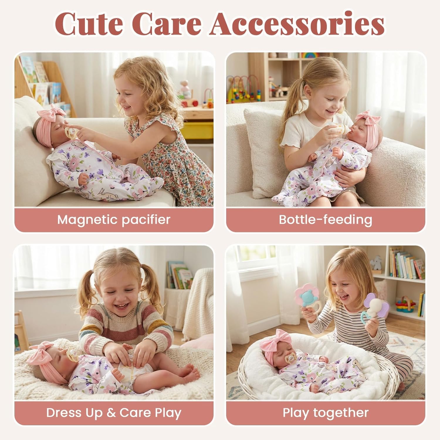Reborn Female Doll 20 Cali – realistyczna lalka dla noworodków z miękkim ciałem, z ubraniami i akcesoriami – lalka Reborn dla dzieci od 3 lat
