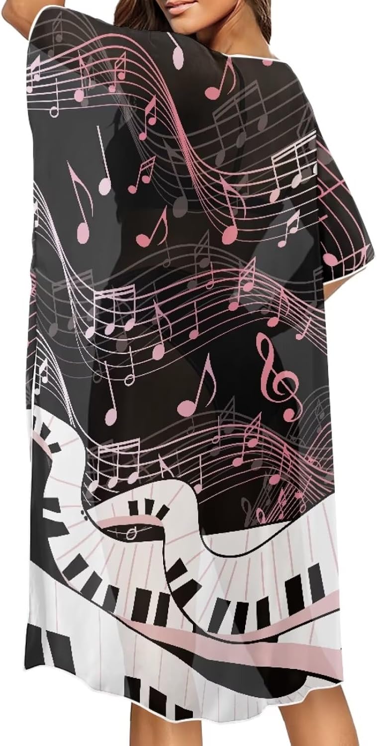 Women's Swimsuit Beach Cover Up Open Front Kimono Bikini Coverup for Summer