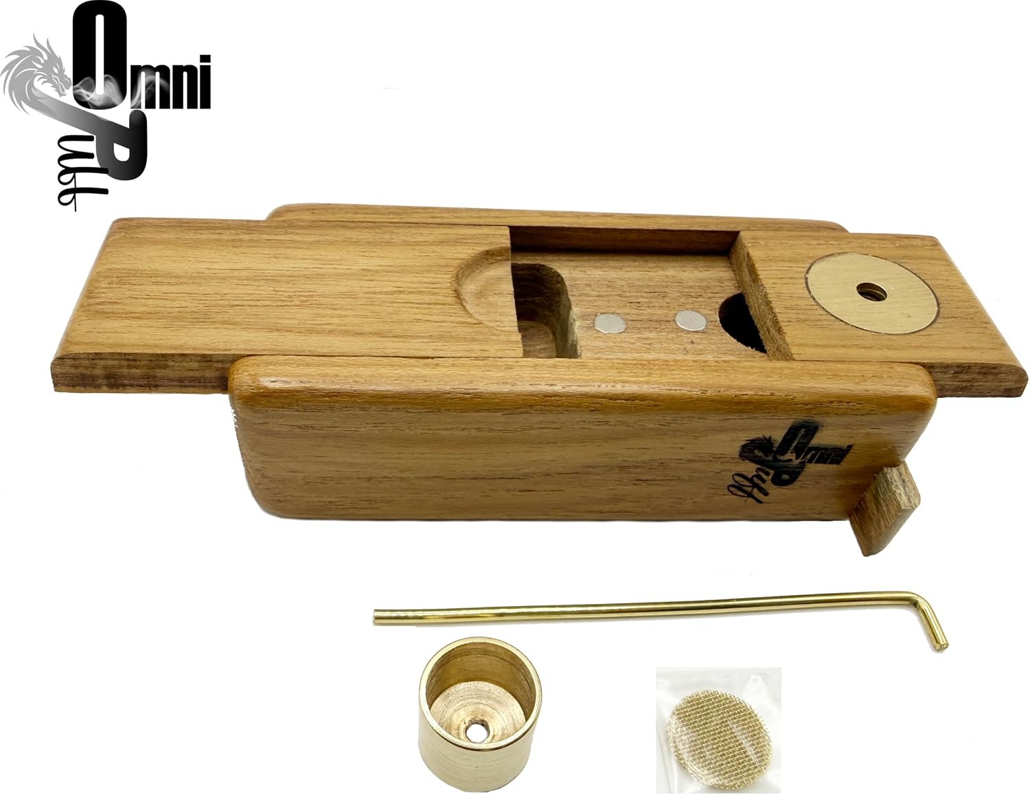 Magnetic Storage Pipe | Exotic Teak Wood | Compact Travel Design