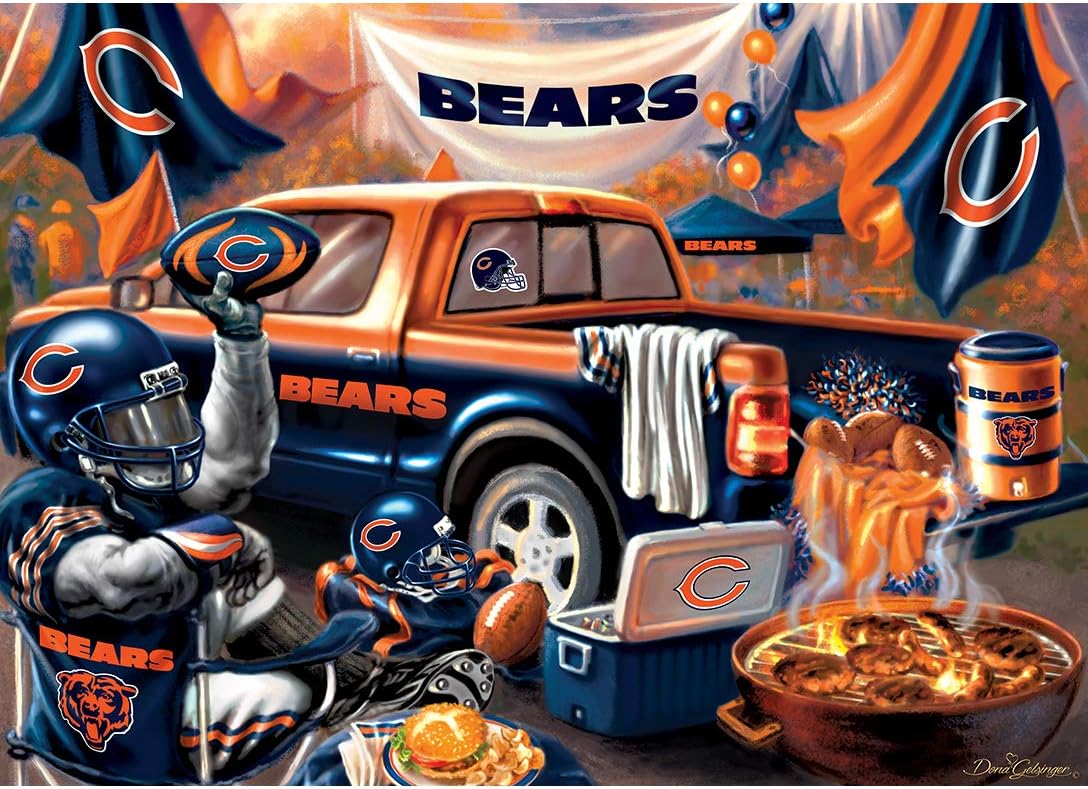 MasterPieces - 1000 Piece Jigsaw Puzzle, NFL Chicago Bears, Fun for Adults and Family, Non-Glare Finish, 19.25"x26.75"