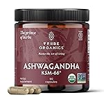 TRIBE ORGANICS Ashwagandha KSM 66 Pure Organic Root Powder Extract Ayurvedic Supplement - Focus Mood Support Increase Energy Strength 600mg of Natural KSM66 for Superior Absorption - 90 Capsules