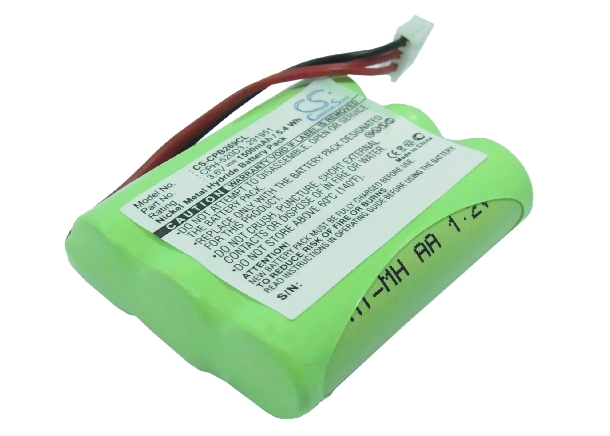 Ejjinenbby Replacement Battery Compatible for RCA H5450 5-2699 25450RE3 25450 H25450RE3 (1500mAh/3.6V), 5-2699 291951 180AAH-2699 Battery