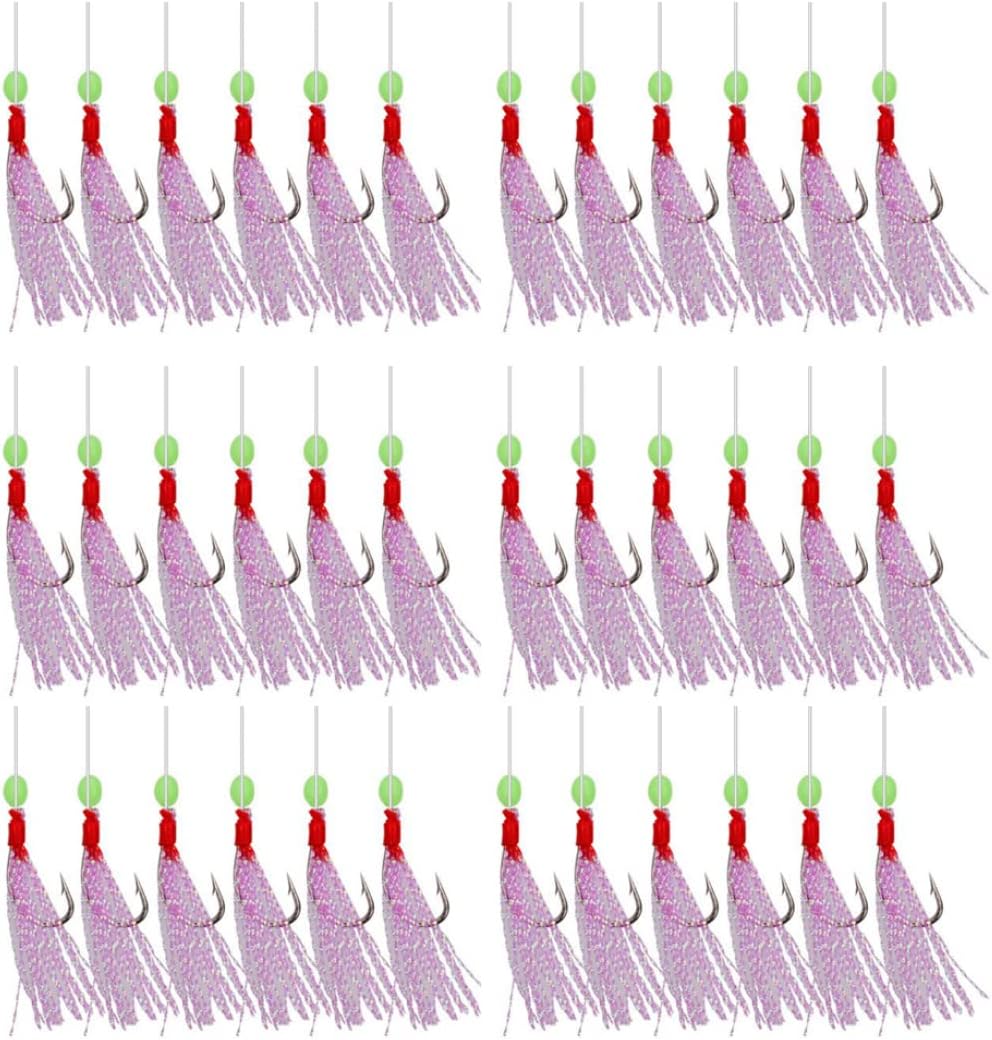 36PCS Fishing Rigs Pre-tied Sea High Carbon Steel Fishing Hooks ...