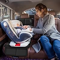 Vista 7 de Meolsaek - Protector de asiento de automóvil para asiento infantil, funda duradera de tela 600D resistente al agua con almohadilla gruesa y respaldo