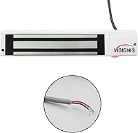 Vista 5 de Visionis VS-VISML600LED-WH Interior 600lbs Cerradura electromagnética blanca con sensor LED para control de acceso de puerta