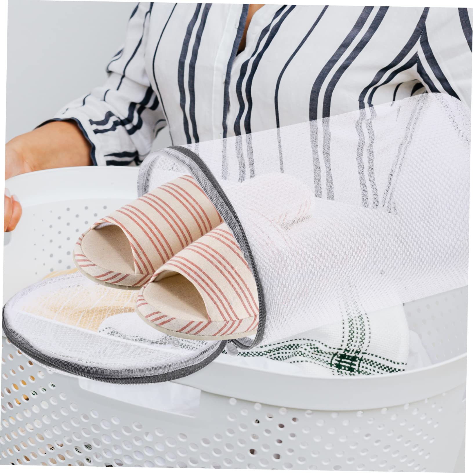 Cabilock 6piezas Bolsa Lavadora De Zapatillas De Protector De Calzado Para Lavadoras Saco De Limpieza y Almacenamiento De Zapatillas Para Viajes y Organización Del Hogar
