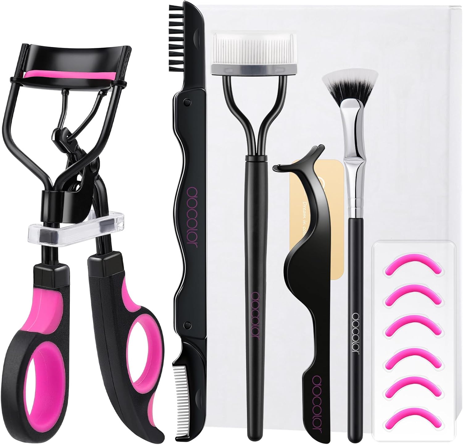 docolor Eyelash Curler Kit, 5 in 1 Lash Curler Kit, eyelash ...