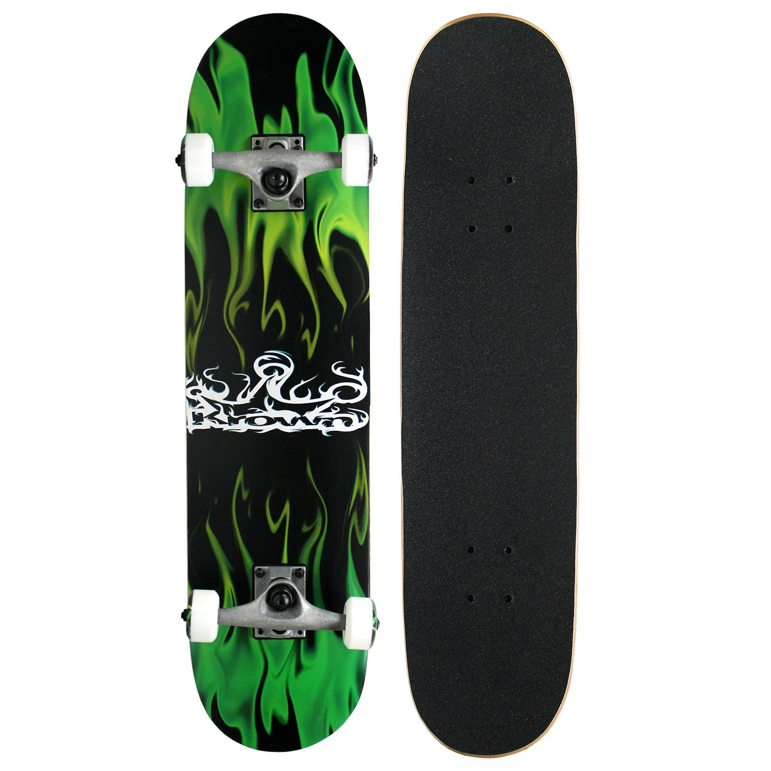Krown Rookie Green Flame Complete Skateboard | Amazon price