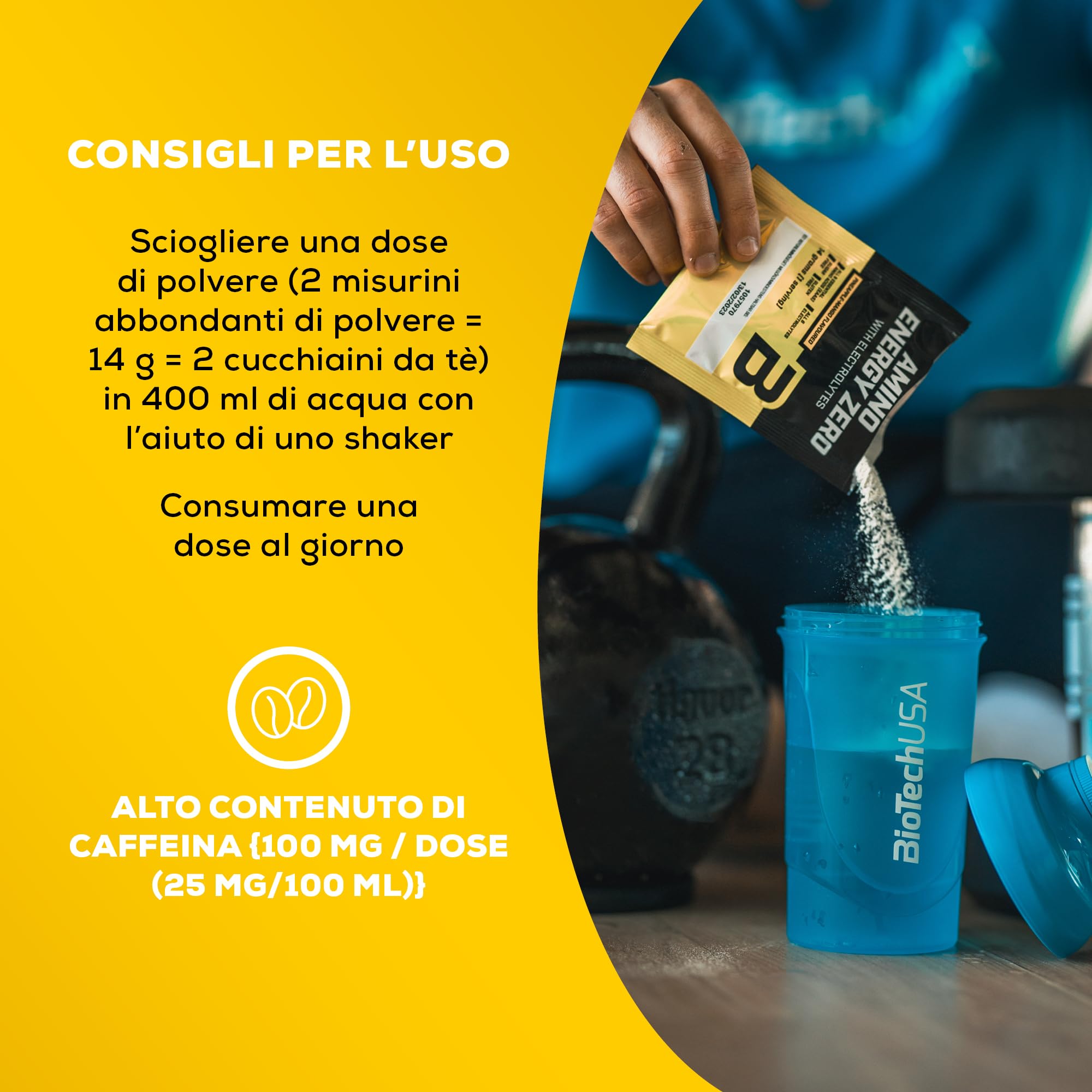 BioTechUSA Amino Energy Zero with Electrolytes | Pre-workout | 9 aminoacidi essenziali | Caffeina | Senza zucchero, senza glutine, 360 g, Tè Freddo Alla Pesca