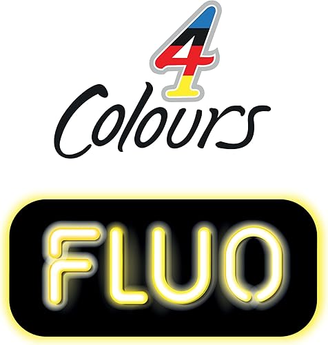 Miniatura 6 de BIC Bolígrafo Fluo de 4 colores negro, azul, rojo y amarillo fluorescente, 1 paquete