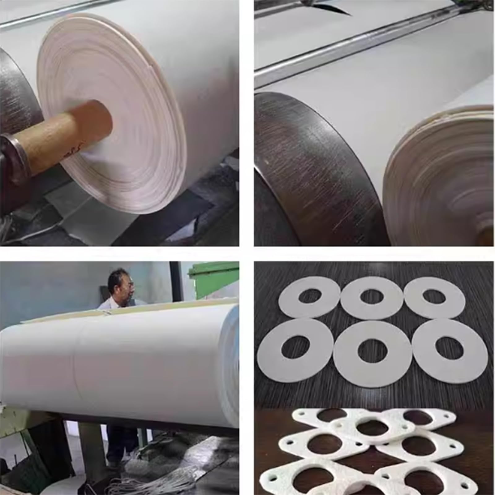 manta aislante de fibra cerámica Papel de fibra cerámica 2300F blanco Multi grueso HT aislamiento junta estufa horno horno vidrio(8MM)