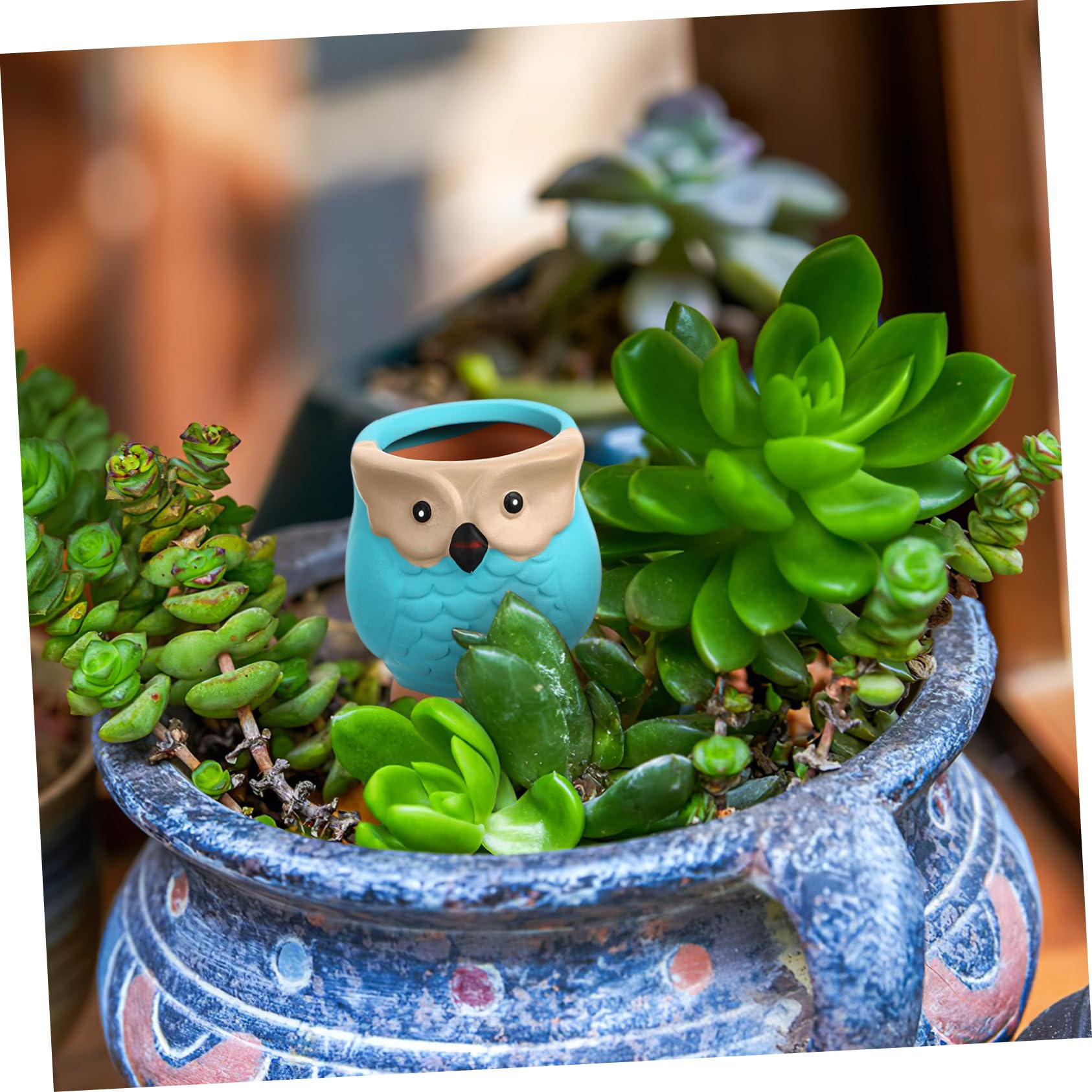 Toyvian Picots D'arrosage Automatique de Hibou 4 Pièces en Céramique Système D'arrosage Facile à Utiliser pour Plantes en Pot pour Pots de Fleurs Intérieurs