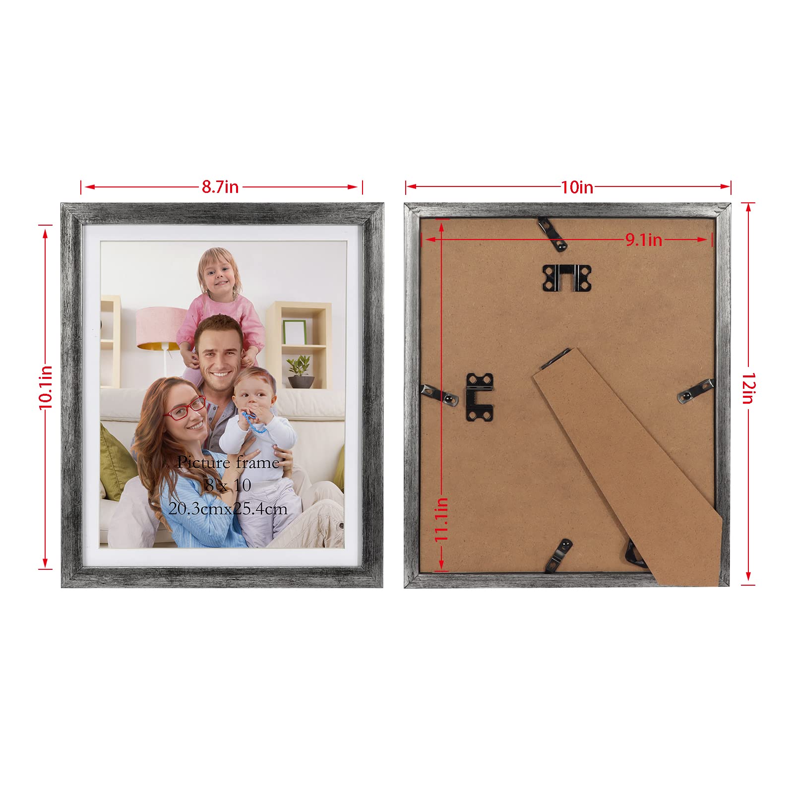 Amazon.com - Giftgarden 8x10 Picture Frame Distressed Silver