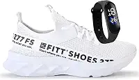 Tênis Meia Masculino Fit Esportivo Leve De Caminhada Para Academia Confortável + Relógio