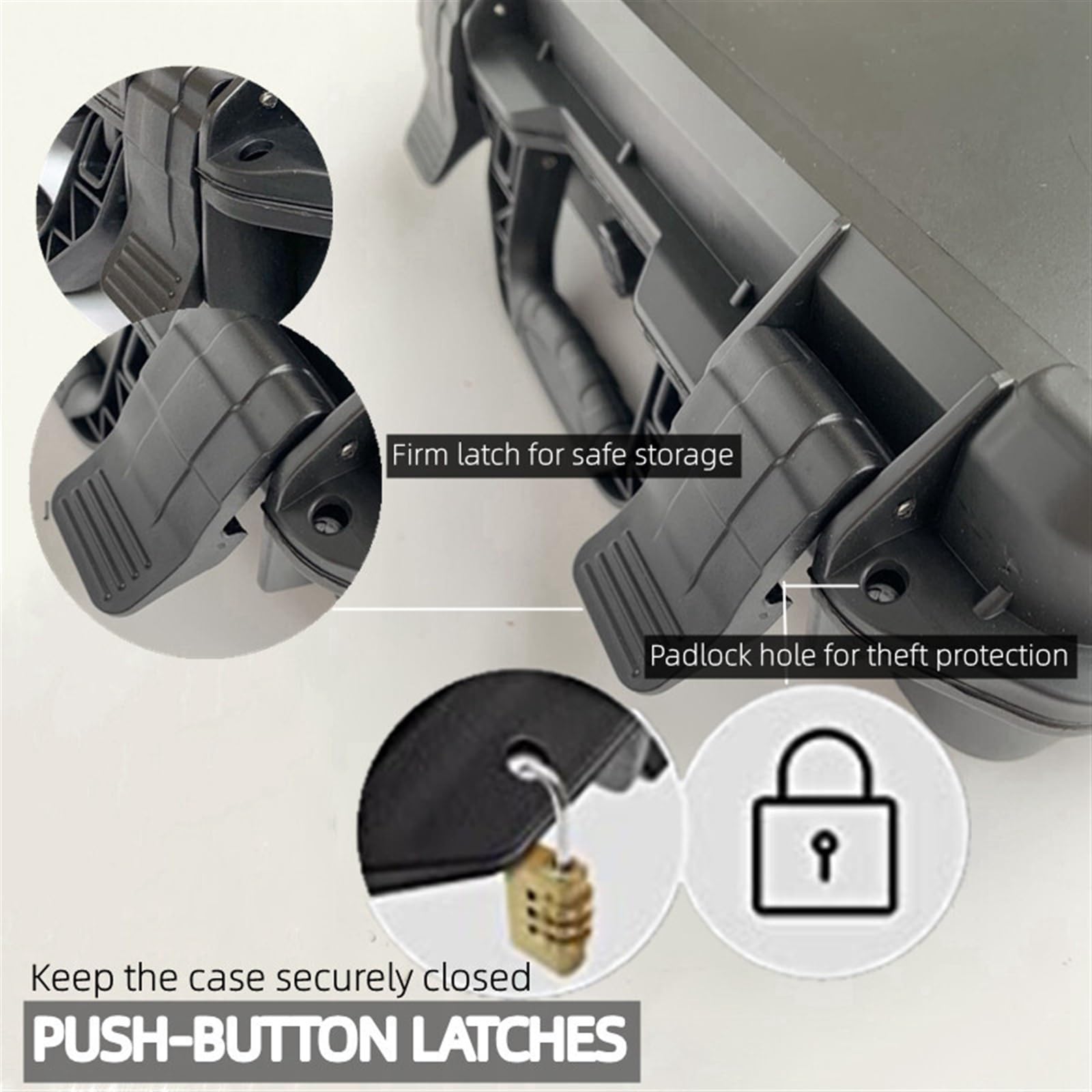 Custodia for attrezzi in plastica ABS | Custodia for attrezzatura di sicurezza Custodia rigida impermeabile Scatola grande(350x280x140mm)