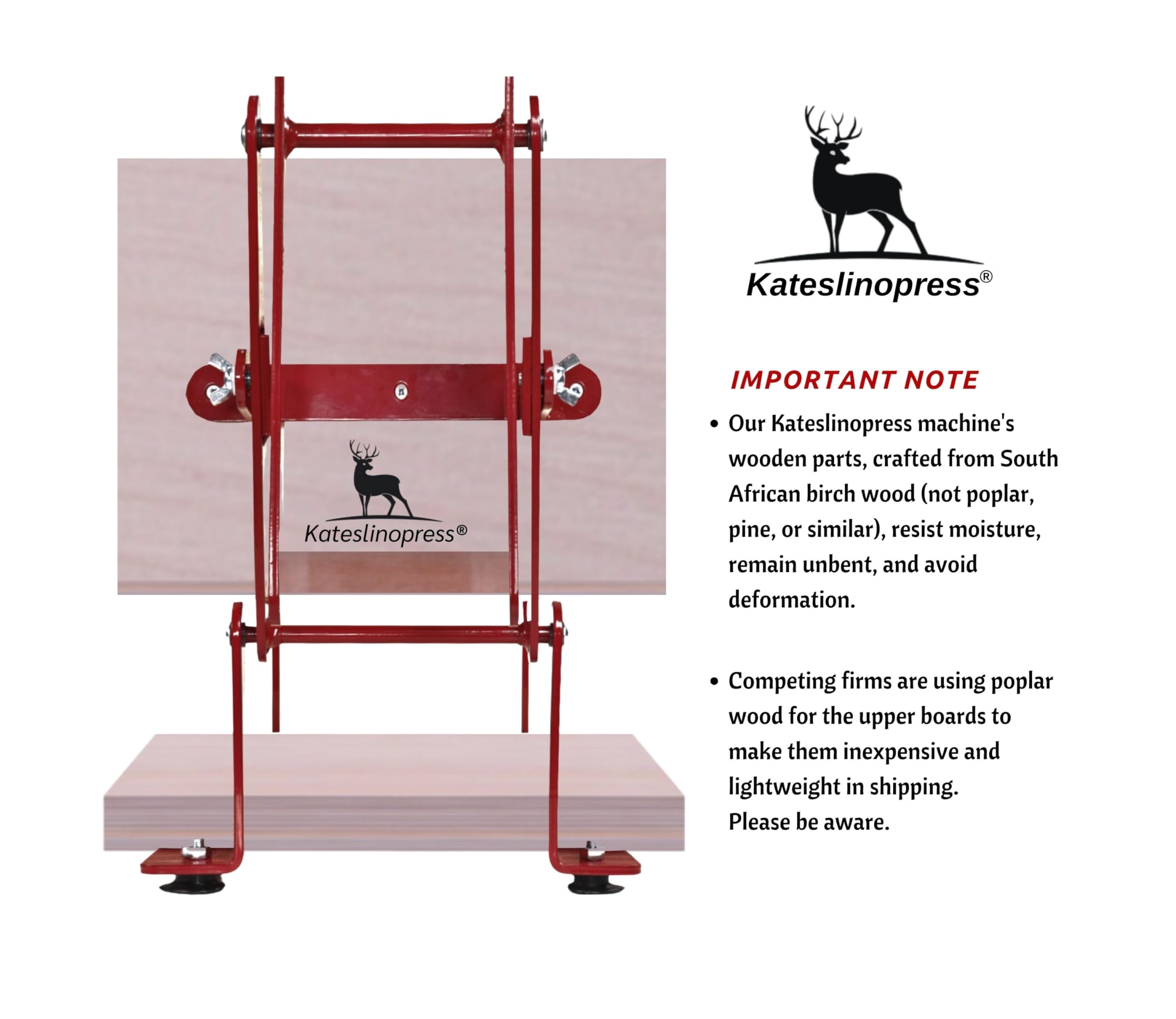 Hand lino Press Machine, Linocut Linoleum Etching Relief Block Printing, Hand Lever Press, Red A4