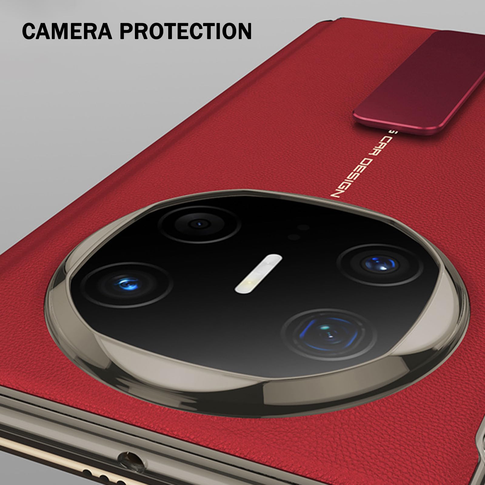Skórzane etui do Huawei Mate X6, obrotowy stojak, luksusowa, odporna na upadek tylna obudowa z ochroną zawiasów przed zarysowaniami, etui biznesowe, czarne, Mate X6
