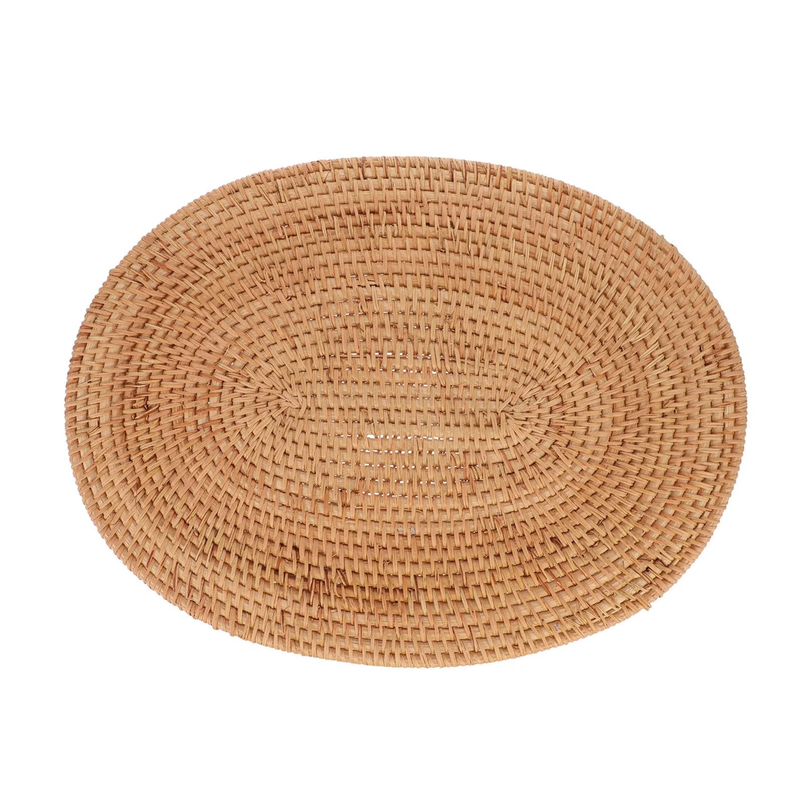 Nucelit Multifunctional Oval Placemat Rattan Woven Anti Slip Tableware Mat 30x40cm Dining Essential Rattan Woven Placemat Oval
